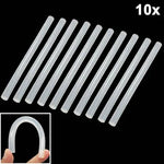 10x Bastões de Cola Quente Transparentes Brancos Práticos, Tamanho: 270 x 11mm (10pcs numa embalagem, preço para 10pcs), 270 x 11mm