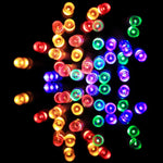 Para Festa de Natal, 30 LED, Luz RGB, Flash de 2 Modos, Alimentado a Pilhas, RGB 4 cores 3m