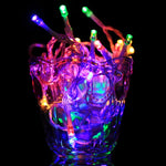 Para Festa de Natal, 30 LED, Luz RGB, Flash de 2 Modos, Alimentado a Pilhas, RGB 4 cores 3m