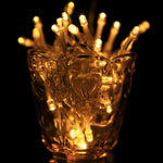 Para Festa de Natal, 20 LED Flash de 2 Modos, Alimentado a Pilhas, Luz Branca Quente 2m, Luz Branca 2m