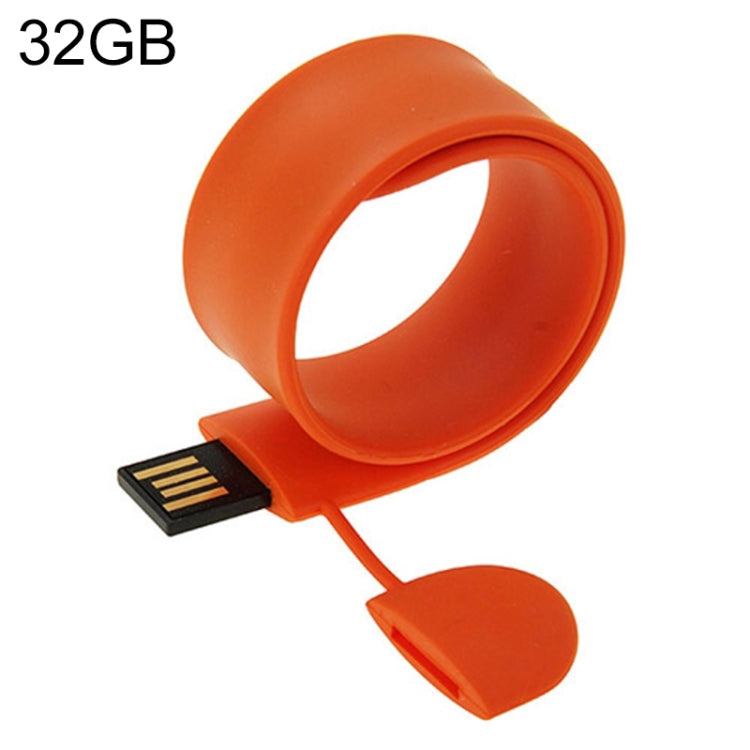 Pulseira de Silicone Pen Drive USB com Memória de 32GB, 32GB, 32GB (Laranja), 32GB (Rosa), 32GB (Roxo)