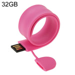 Pulseira de Silicone Pen Drive USB com Memória de 32GB, 32GB, 32GB (Laranja), 32GB (Rosa), 32GB (Roxo)