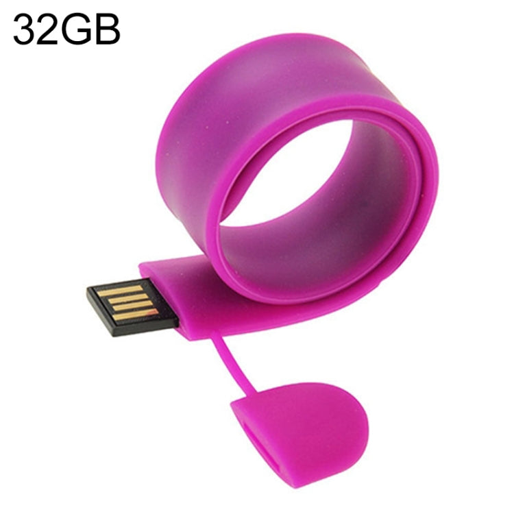 Pulseira de Silicone Pen Drive USB com Memória de 32GB, 32GB, 32GB (Laranja), 32GB (Rosa), 32GB (Roxo)
