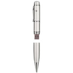 Pen USB 3 em 1 Estilo Caneta Laser, Prateado (8GB), 8GB (Prateado)