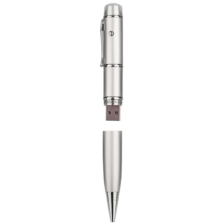 Pen USB 3 em 1 Estilo Caneta Laser, Prateado (8GB), 8GB (Prateado)