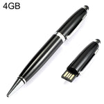 Pen Drive USB 2 em 1 Estilo Caneta, Preto, 2GB (Prateado), 4GB (Prateado), 8GB (Prateado), 16GB (Prateado), 32GB (Prateado), 2GB (Preto), 4GB (Preto), 8GB (Preto), 16GB (Preto), 32GB (Preto)