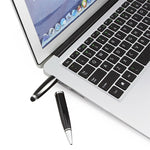Pen Drive USB 2 em 1 Estilo Caneta, Preto, 2GB (Prateado), 4GB (Prateado), 8GB (Prateado), 16GB (Prateado), 32GB (Prateado), 2GB (Preto), 4GB (Preto), 8GB (Preto), 16GB (Preto), 32GB (Preto)