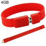 Pen Drive USB 2.0 Pulseiras de Silicone 4GB, 4GB