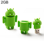 Pen Drive USB Estilo Robô Android (Verde), 2GB