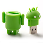 Pen Drive USB Estilo Robô Android 8GB (Verde), 8GB