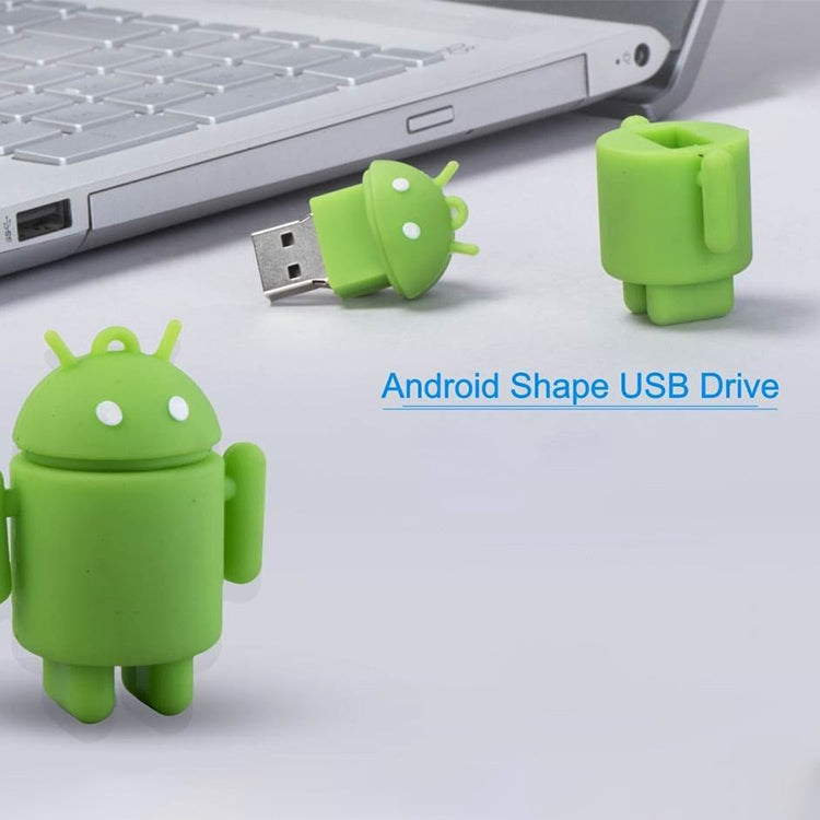 Pen Drive USB Estilo Robô Android (Verde), 2GB