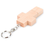 Pen Drive USB Estilo Cruz de Madeira 8 GB, 2GB, 4GB, 8GB