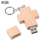 Pen Drive USB Estilo Cruz de Madeira 8 GB, 2GB, 4GB, 8GB