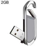 Pen USB 2.0 estilo porta-chaves metálico de 2GB (Cinza), 2GB (Cinza)