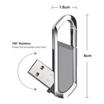 Pen USB 2.0 estilo porta-chaves metálico de 2GB (Cinza), 2GB (Cinza)