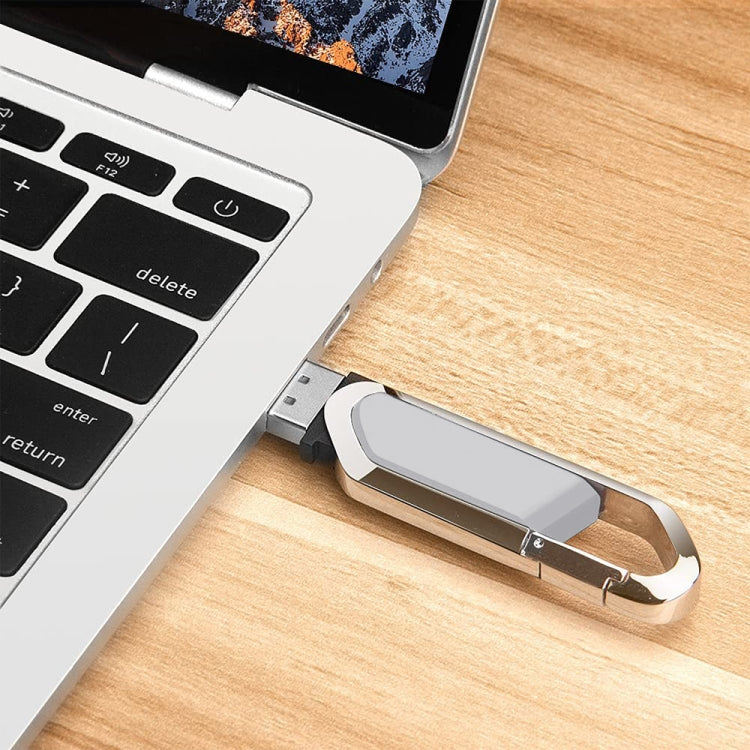 Pen USB 2.0 estilo porta-chaves metálico de 2GB (Cinza), 2GB (Cinza)