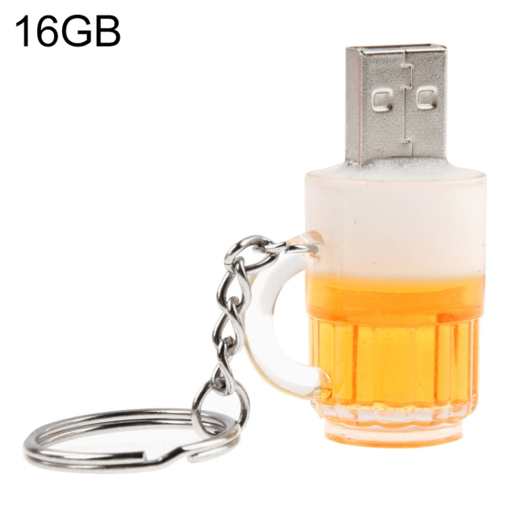 Pen USB Estilo Porta-Chaves Cerveja com Memória de 16GB, 16GB