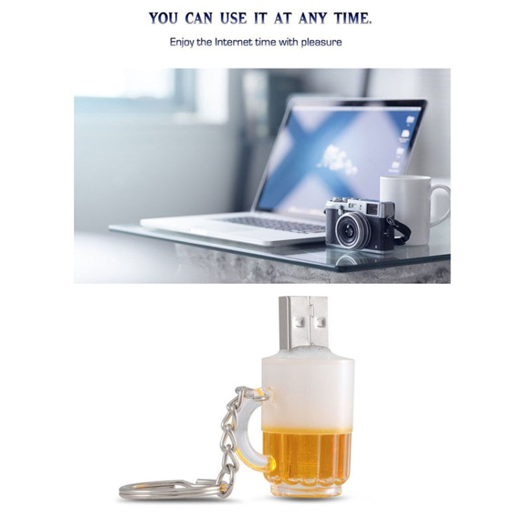 Pen USB Estilo Porta-Chaves Cerveja com Memória de 16GB, 16GB