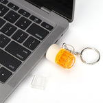 Pen USB Estilo Porta-Chaves Cerveja com Memória de 16GB, 16GB