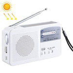 Lanterna LED portátil multifunções com energia solar / dínamo manual, rádio AM/FM e carregador para telemóvel, RD369