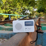 Lanterna LED portátil multifunções com energia solar / dínamo manual, rádio AM/FM e carregador para telemóvel, RD369