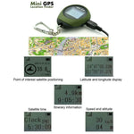 Localizador GPS Mini Portátil de Mão com USB Recarregável para Viagens ao Ar Livre (Verde), Localizador de Chaveiro