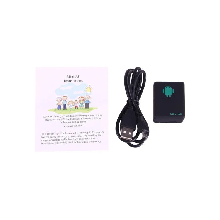 Localizador Global GSM/GPRS Mini A8 TRACKER em Tempo Real 4 Bandas para Uso Pessoal