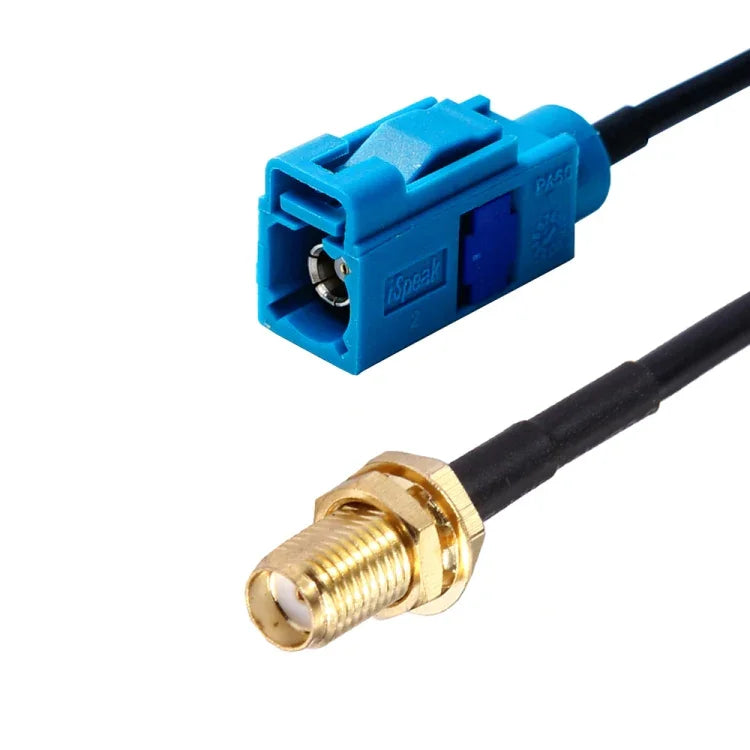 Cabo Adaptador de Conector Fakra C Fêmea para SMA Fêmea / Antena, Fakra C Fêmea para SMA