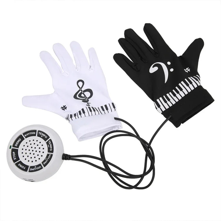 Luvas de Piano Eletrónico com Altifalante, Luvas de Piano Eletrónico