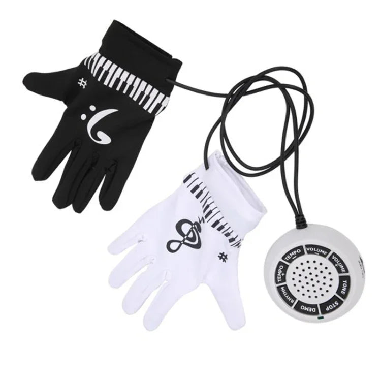 Luvas de Piano Eletrónico com Altifalante, Luvas de Piano Eletrónico