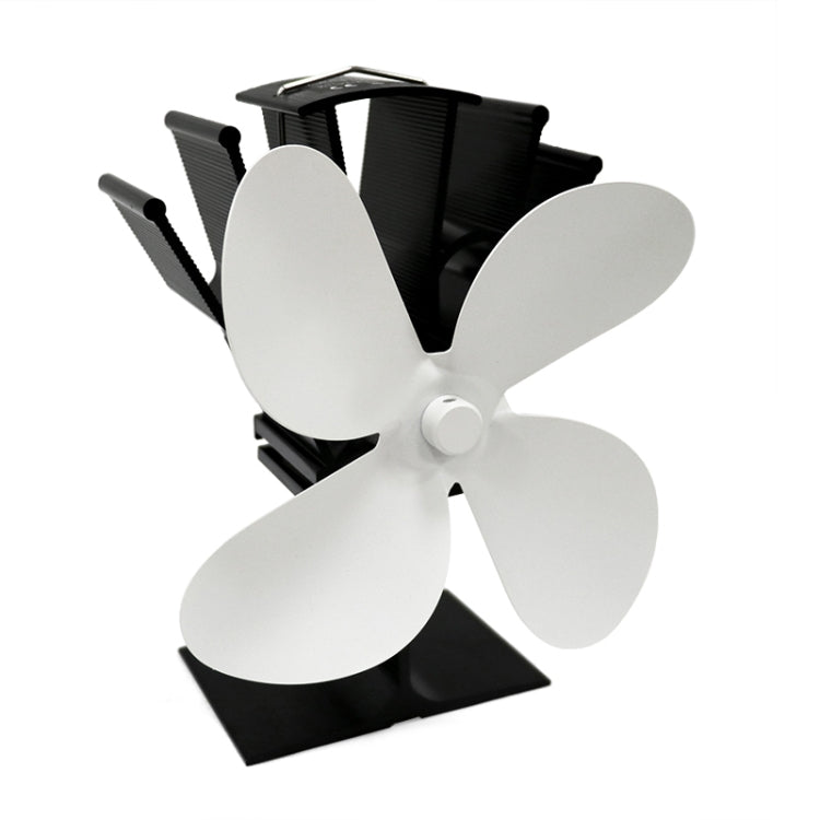 Ventoinha de fogão ecológica YL603 em liga de alumínio alimentada por calor com 4 lâminas para fogões a lenha / gás / pellets