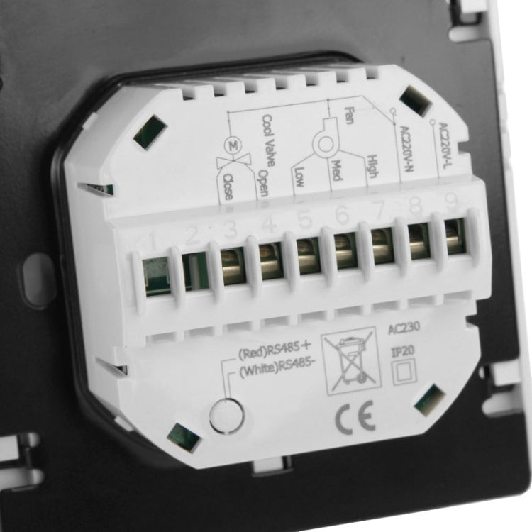 Termóstato programável de ambiente para ar condicionado de 2 tubos com ecrã LCD para unidade de ventiloconvectores