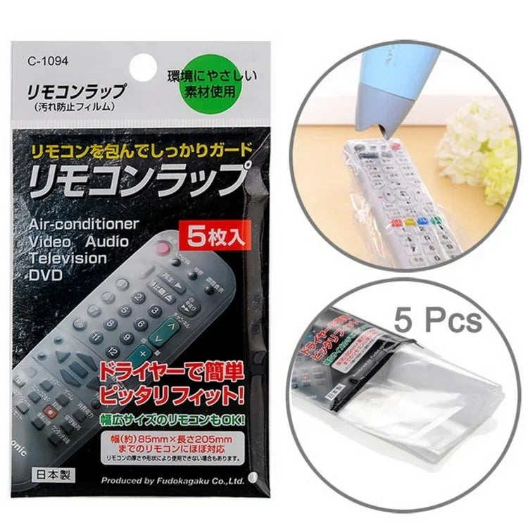 5 PCS Heat Shrink Film for TV Air-Conditioner Video Remote Controller, Heat Shrink Film