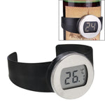 Termómetro para Garrafa de Vinho com Ecrã LCD Digital em Graus Celsius, Diâmetro da Garrafa Adequado: 65-80mm (Preto + Prateado), TL802-TT