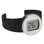 Termómetro para Garrafa de Vinho com Ecrã LCD Digital em Graus Celsius, Diâmetro da Garrafa Adequado: 65-80mm (Preto + Prateado), TL802-TT