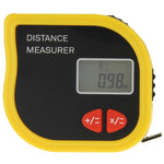 Medidor de Distância Ultrassónico CP-3001 com Ponto Laser e Fita Métrica de 1m