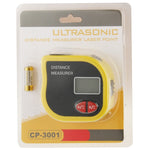 Medidor de Distância Ultrassónico CP-3001 com Ponto Laser e Fita Métrica de 1m
