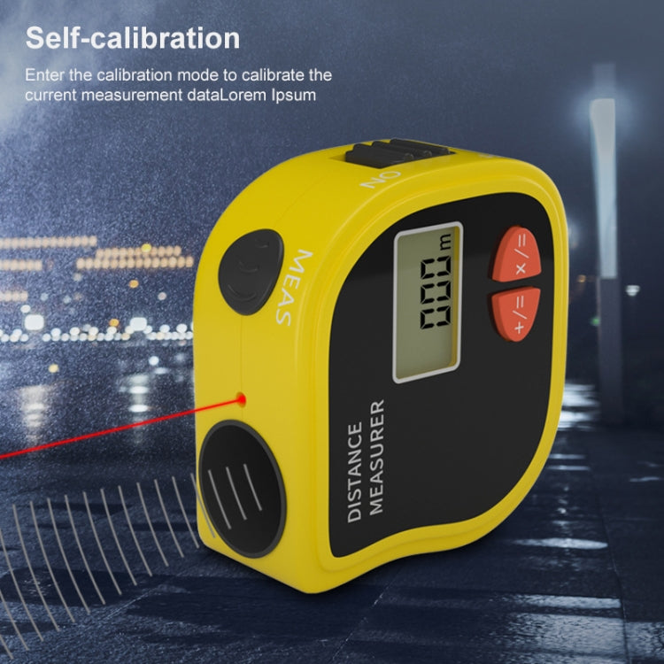 Medidor de Distância Ultrassónico CP-3001 com Ponto Laser e Fita Métrica de 1m