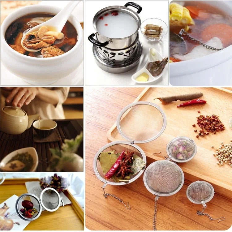 Infusor de Chá em Malha Fina Filtro de Chá em Aço Inoxidável, Grande