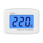 Medidor Digital de Voltagem AC DM55-1 com Ecrã LCD, Faixa de Medição: 110V-300V, Ficha EU