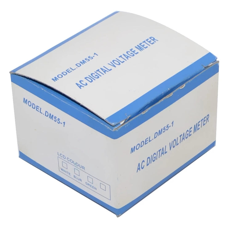 Medidor Digital de Voltagem AC DM55-1 com Ecrã LCD, Faixa de Medição: 110V-300V, Ficha EU