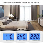Medidor Digital de Voltagem AC DM55-1 com Ecrã LCD, Faixa de Medição: 110V-300V, Ficha EU