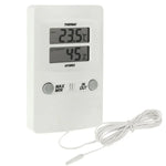 Higrómetro Termómetro Digital LCD TH02 com Sonda Sensor Interior e Exterior, Medidor de Humidade e Tempo