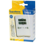 Higrómetro Termómetro Digital LCD TH02 com Sonda Sensor Interior e Exterior, Medidor de Humidade e Tempo
