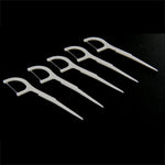 50 PCS Palitos Dentais com Fio Tipo Largo Fio Dental ABS, 50 PCS