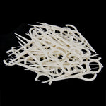 50 PCS Palitos Dentais com Fio Tipo Largo Fio Dental ABS, 50 PCS