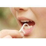 50 PCS Palitos Dentais com Fio Tipo Largo Fio Dental ABS, 50 PCS