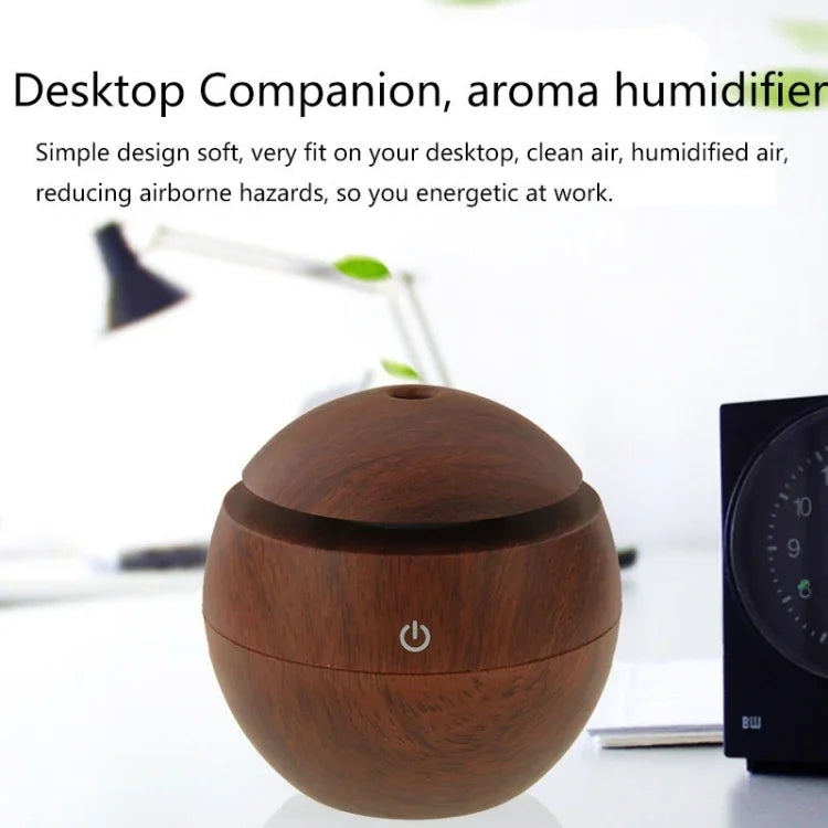 Humidificador de Ar Ultrassónico com Textura de Madeira Recarregável USB 3W LM-X1, LM-X1
