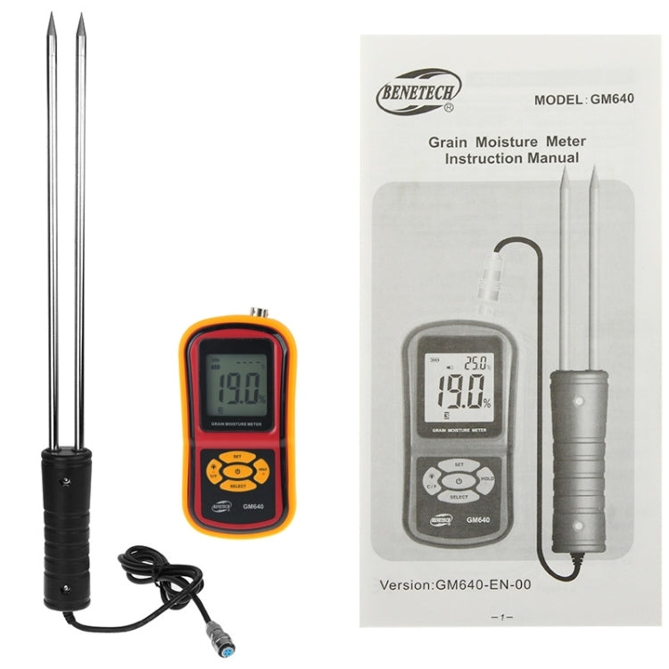 BENETECH GM640 Medidor Digital de Humidade de Grãos de Alta Qualidade com Ecrã LCD