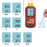 BENETECH GM1312 Termómetro Termopar com Ecrã LCD de 2,4 polegadas, Mede Tipos J, K, T, E, N e R, Faixa de Medição: -50~300°C
